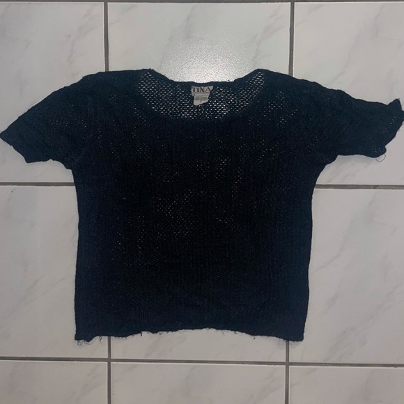 Knit crop t-shirt - Picture 2 of 3